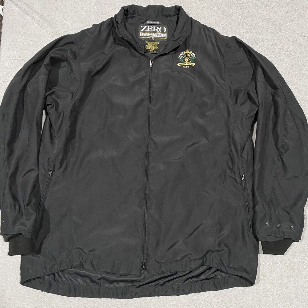 Zero Restriction M2 Windshirt Jacket Women's XL‎ Black Golf Windbreaker Logo